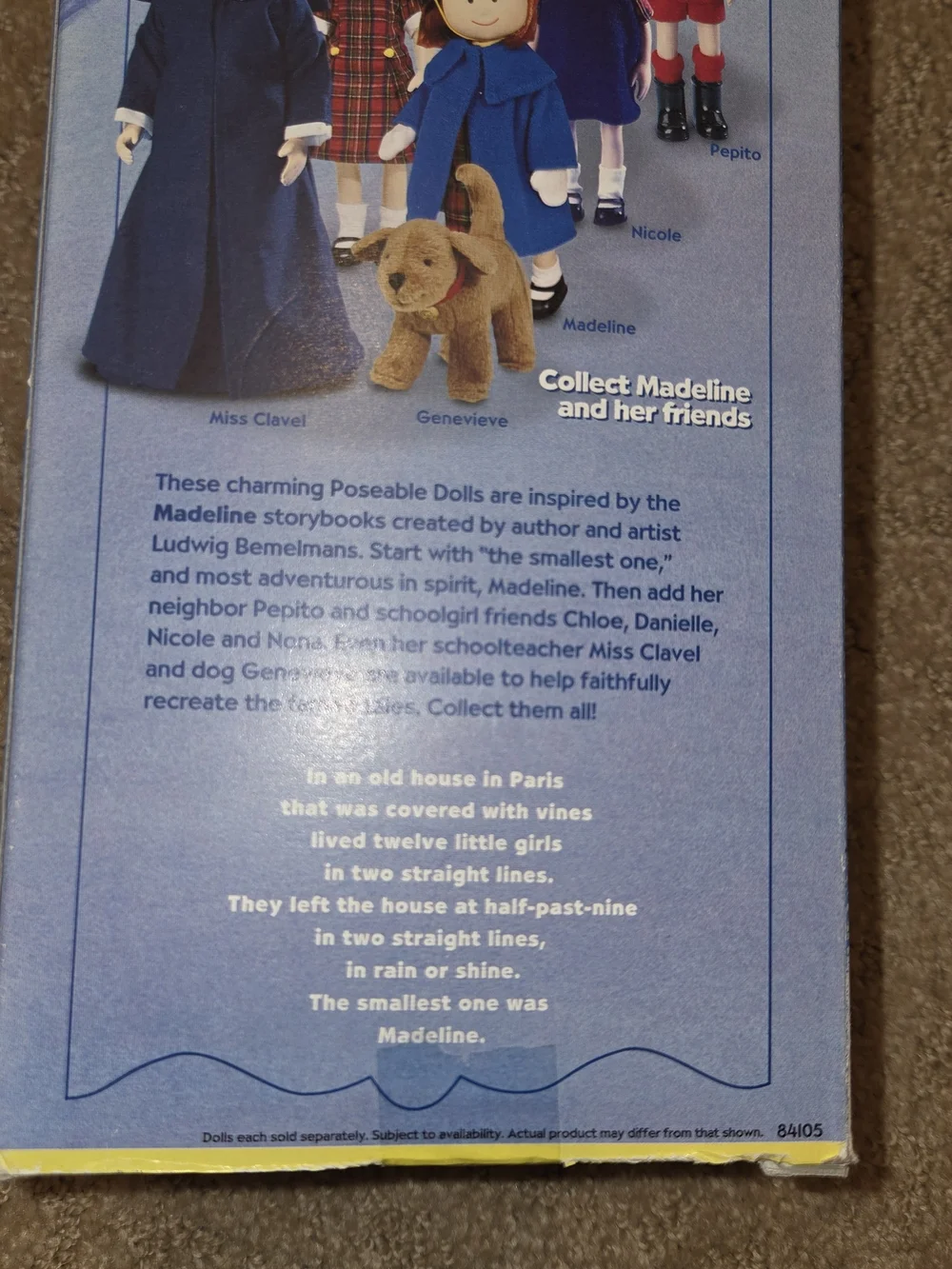 Madeline 2002 Friend Danielle Poseable Doll In Original Packaging